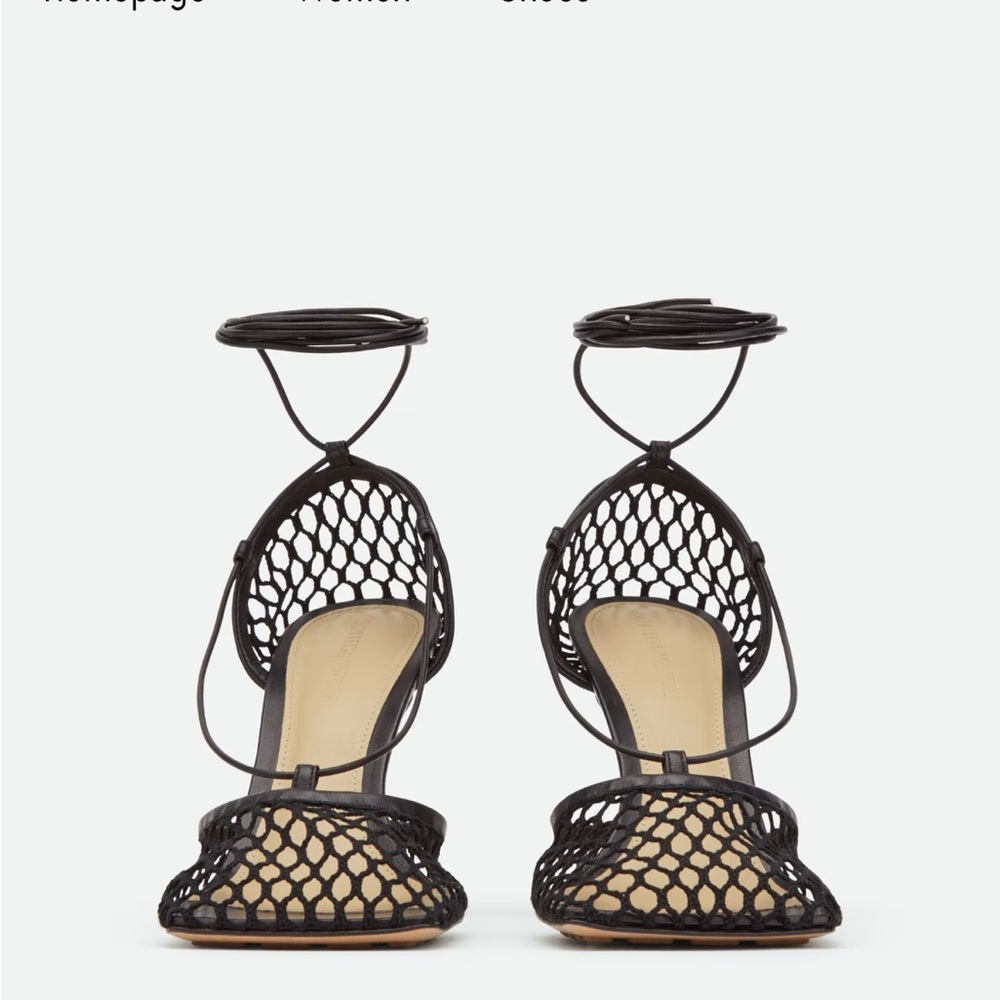 Bottega Black Mesh Heels size 39 ….Excellent condition only worn twice.